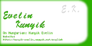 evelin kunyik business card